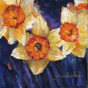 529. Daffodils Oil painting by Mariko Irie